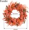 20” Lifelike Fall Wreath for Front Door – Autumn Harvest Decor with Maple Leaves & Berries for Porch, Farmhouse, Halloween & Thanksgiving